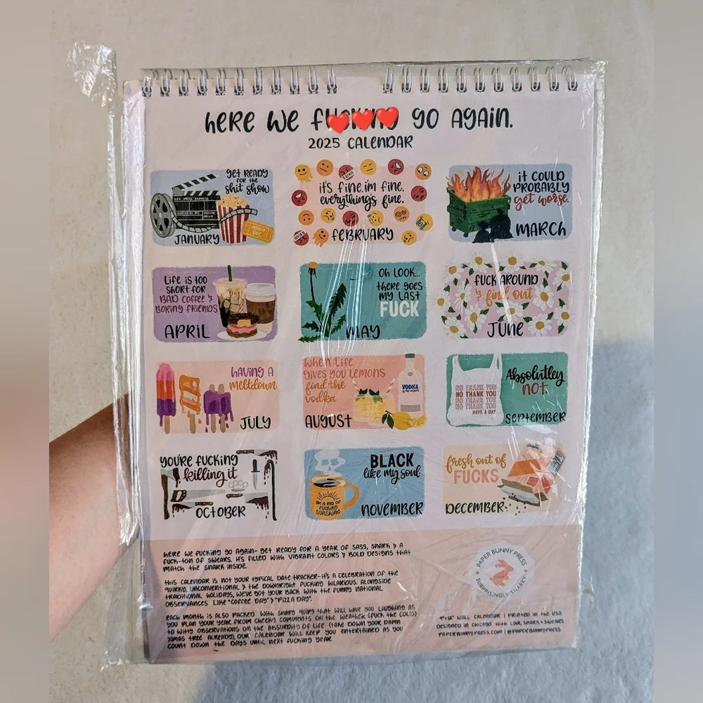 Here We F***** Go Again 2025 Calendar